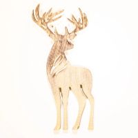 Aluminium Standing Highland Stag 50cm