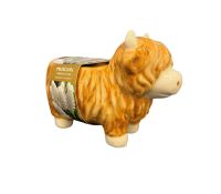 Mint Indoor Highland Cow Planter
