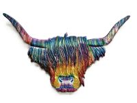 Aluminium Highland Cow Head 50cm