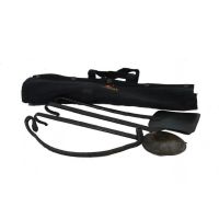 Kadai Set of 3 Hand Forged Utensils with Cotton Wrap