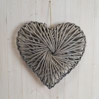 Hanging Grey Willow Hearts-Spiral-40cm