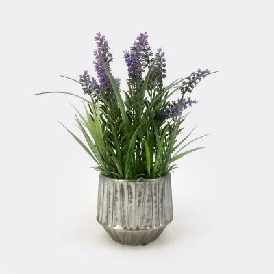Artificial Lavenders in Ceramic Pot