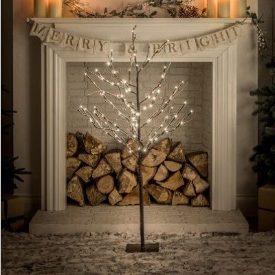LED Snowy Twig Tree with Berries
