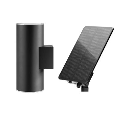 Chester Up & Down Solar Wall Light, Anthracite