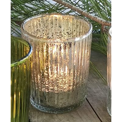 Ribbed Glass Votive