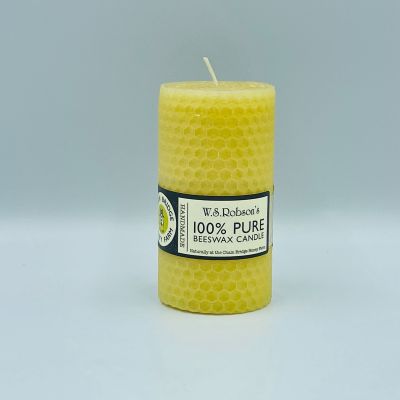 100% Natural Beeswax Hand Rolled Column Candle