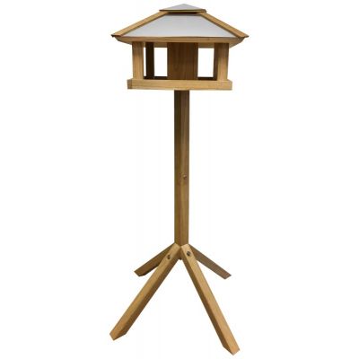 Oak Bird Table Pagoda with Zinc Roof