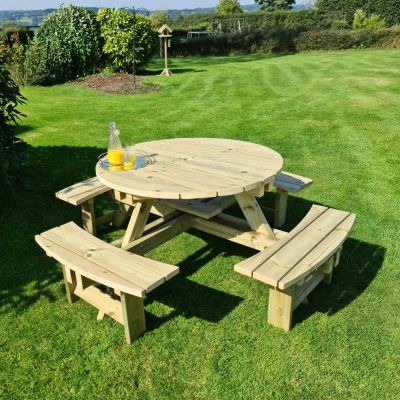 Westwood Round 8 Seater Picnic Table