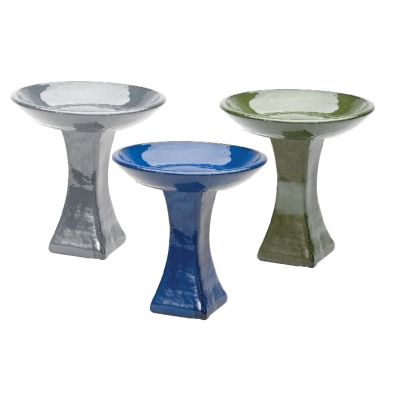 Glazed Modern Bird Bath 