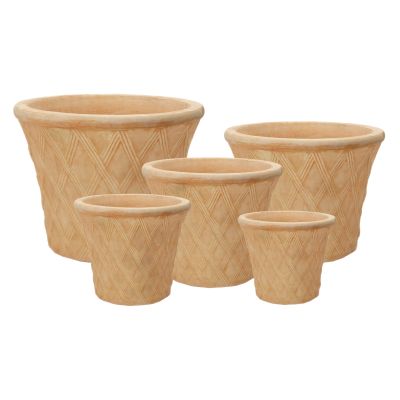 Terracotta Lattice Cone Planter