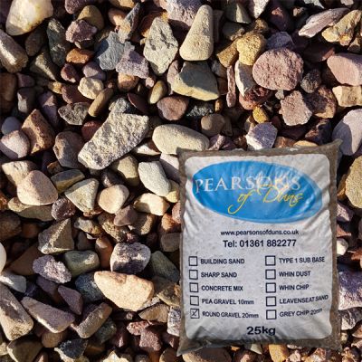 20mm Round Gravel - Handy 25kg Bag